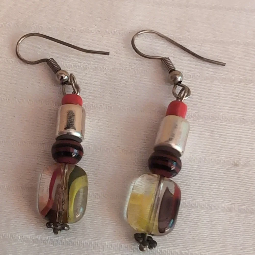 Multicolor Dangle and Stud Earrings Set - Picture 3 of 3